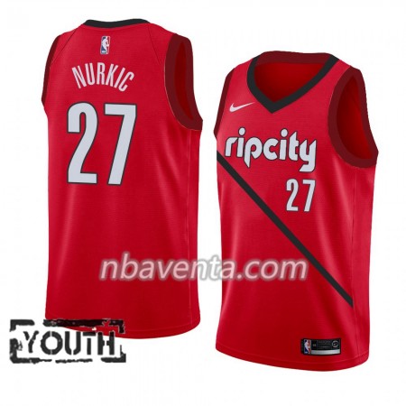 Camiseta Niños Portland Trail Blazers Jusuf Nurkic 27 2018-19 Nike Rojo Swingman